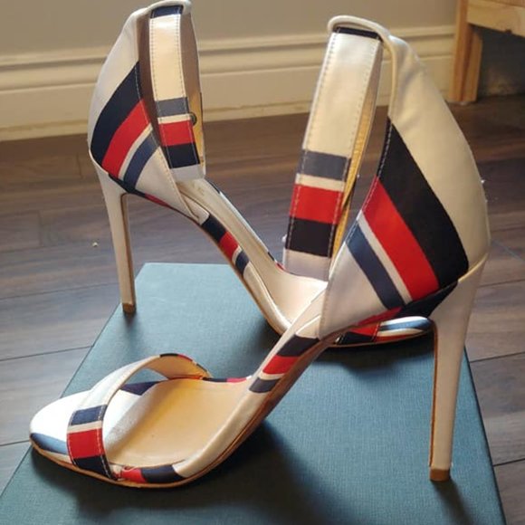 Monse Satin Striped Sandals - Picture 2 of 8